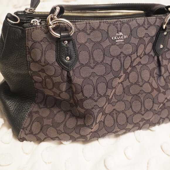 Black and Gray Coach Purse - Picture 3 of 16